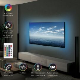 USB multi color mood led light for tv