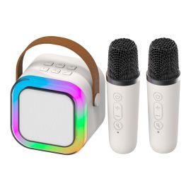 Wireless karaoke speaker with 2 microphones